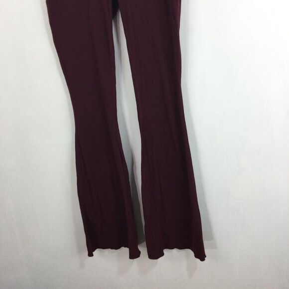 Outdoor Voices Leggings Superform Rib Flare Yoga Pants High Rise Active Burgundy - Picture 4 of 10